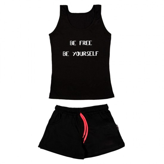 ΓΥΝΑΙΚΕΙΟ ΣΕΤ ΑΜΑΝΙΚΟ ΜΕ ΣΟΡΤΣΑΚΙ BE FREE BE YOURSELF (ΜΑΥΡΟ-ΜΑΥΡΟ) ΓΥΝΑΙΚΕΙΟ ΣΕΤ ΑΜΑΝΙΚΟ ΜΕ ΣΟΡΤΣΑΚΙ BE FREE BE YOURSELF (ΜΑΥΡΟ-ΜΑΥΡΟ)