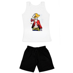ΓΥΝΑΙΚΕΙΟ ΣΕΤ ΑΜΑΝΙΚΟ ΜΕ ΒΕΡΜΟΥΔΑ LUFFY (ΛΕΥΚΟ-ΜΑΥΡΟ) ΓΥΝΑΙΚΕΙΟ ΣΕΤ ΑΜΑΝΙΚΟ ΜΕ ΒΕΡΜΟΥΔΑ LUFFY (ΛΕΥΚΟ-ΜΑΥΡΟ)