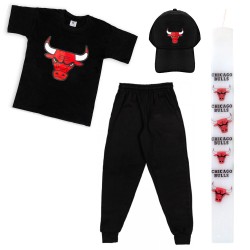 ΠΑΙΔΙΚΟ ΣΕΤ ΚΟΝΤΟΜΑΝΙΚΟ-ΦΟΡΜΑ ΜΕ ΚΑΠΕΛΟ CHICAGO BULLS + ΛΑΜΠΑΔΑ ΠΑΙΔΙΚΟ ΣΕΤ ΚΟΝΤΟΜΑΝΙΚΟ-ΦΟΡΜΑ ΜΕ ΚΑΠΕΛΟ CHICAGO BULLS + ΛΑΜΠΑΔΑ