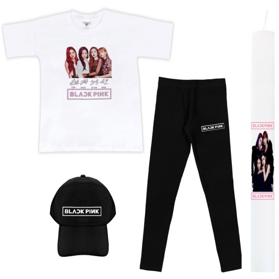 ΠΑΙΔΙΚΟ ΣΕΤ ΚΟΝΤΟΜΑΝΙΚΟ-ΚΟΛΑΝ ΜΕ ΚΑΠΕΛΟ BLACK PINK + ΛΑΜΠΑΔΑ