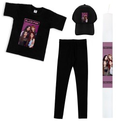 ΠΑΙΔΙΚΟ ΣΕΤ ΚΟΝΤΟΜΑΝΙΚΟ-ΚΟΛΑΝ ΜΕ ΚΑΠΕΛΟ BLACK PINK + ΛΑΜΠΑΔΑ ΠΑΙΔΙΚΟ ΣΕΤ ΚΟΝΤΟΜΑΝΙΚΟ-ΚΟΛΑΝ ΜΕ ΚΑΠΕΛΟ BLACK PINK + ΛΑΜΠΑΔΑ