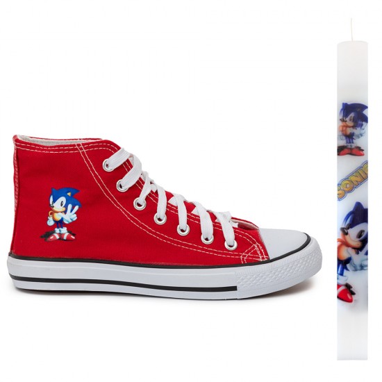 ΠΑΙΔΙΚΑ ΑΘΛΗΤΙΚΑ ΜΠΟΤΑΚΙΑ SNEAKERS SONIC + ΛΑΜΠΑΔΑ