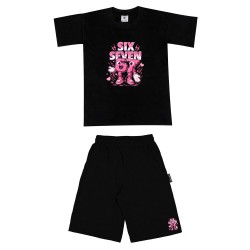 ΠΑΙΔΙΚΟ ΣΕΤ ΚΟΝΤΟΜΑΝΙΚΟ ΜΕ ΒΕΡΜΟΥΔΑ SIX SEVEN PINK
