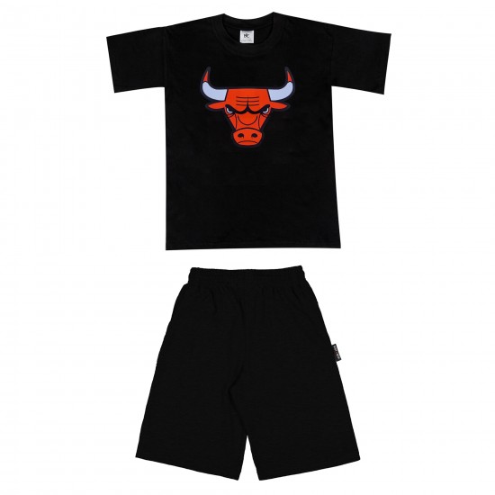 ΠΑΙΔΙΚΟ ΣΕΤ ΚΟΝΤΟΜΑΝΙΚΟ ΜΕ ΒΕΡΜΟΥΔΑ CHICAGO BULLS