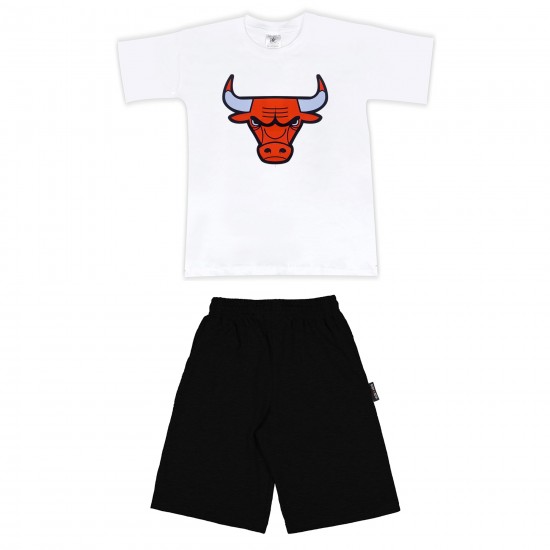 ΠΑΙΔΙΚΟ ΣΕΤ ΚΟΝΤΟΜΑΝΙΚΟ ΜΕ ΒΕΡΜΟΥΔΑ CHICAGO BULLS