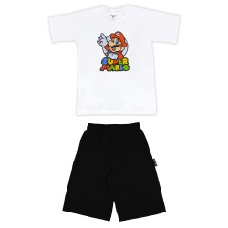 ΠΑΙΔΙΚΟ ΣΕΤ ΚΟΝΤΟΜΑΝΙΚΟ ΜΕ ΒΕΡΜΟΥΔΑ MARIO ΠΑΙΔΙΚΟ ΣΕΤ ΚΟΝΤΟΜΑΝΙΚΟ ΜΕ ΒΕΡΜΟΥΔΑ MARIO