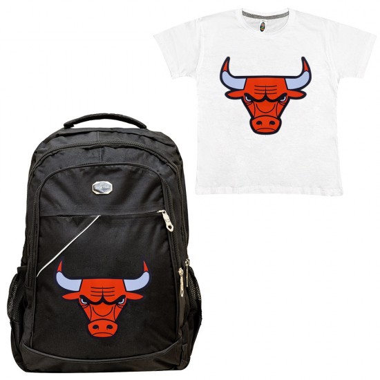 ΠΑΙΔΙΚΗ ΣΧΟΛΙΚΗ ΤΣΑΝΤΑ CHICAGO BULLS + ΔΩΡΟ T-SHIRT ΠΑΙΔΙΚΗ ΣΧΟΛΙΚΗ ΤΣΑΝΤΑ CHICAGO BULLS + ΔΩΡΟ T-SHIRT
