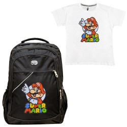 ΠΑΙΔΙΚΗ ΣΧΟΛΙΚΗ ΤΣΑΝΤΑ MARIO + ΔΩΡΟ T-SHIRT ΠΑΙΔΙΚΗ ΣΧΟΛΙΚΗ ΤΣΑΝΤΑ MARIO + ΔΩΡΟ T-SHIRT