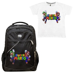 ΠΑΙΔΙΚΗ ΣΧΟΛΙΚΗ ΤΣΑΝΤΑ MARIO + ΔΩΡΟ T-SHIRT ΠΑΙΔΙΚΗ ΣΧΟΛΙΚΗ ΤΣΑΝΤΑ MARIO + ΔΩΡΟ T-SHIRT