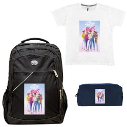ΠΑΙΔΙΚΟ ΣΧΟΛΙΚΟ ΣΕΤ ΤΣΑΝΤΑ-ΚΑΣΕΤΙΝΑ + ΔΩΡΟ T-SHIRT SAJA BOYS