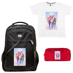 ΠΑΙΔΙΚΟ ΣΧΟΛΙΚΟ ΣΕΤ ΤΣΑΝΤΑ-ΚΑΣΕΤΙΝΑ + ΔΩΡΟ T-SHIRT SAJA BOYS