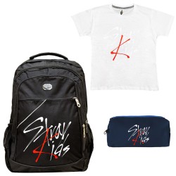 ΠΑΙΔΙΚΟ ΣΧΟΛΙΚΟ ΣΕΤ ΤΣΑΝΤΑ-ΚΑΣΕΤΙΝΑ + ΔΩΡΟ T-SHIRT STRAY KIDS