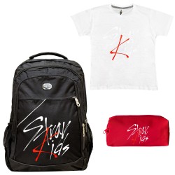 ΠΑΙΔΙΚΟ ΣΧΟΛΙΚΟ ΣΕΤ ΤΣΑΝΤΑ-ΚΑΣΕΤΙΝΑ + ΔΩΡΟ T-SHIRT STRAY KIDS