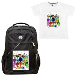 ΠΑΙΔΙΚΗ ΣΧΟΛΙΚΗ ΤΣΑΝΤΑ SPRUNKI + ΔΩΡΟ T-SHIRT
