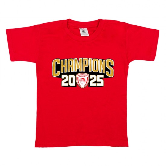 ΠΑΙΔΙΚΟ ΚΟΝΤΟΜΑΝΙΚΟ ΜΠΛΟΥΖΑΚΙ ΟΛΥΜΠΙΑΚΟΣ CHAMPIONS 2025 ΠΑΙΔΙΚΟ ΚΟΝΤΟΜΑΝΙΚΟ ΜΠΛΟΥΖΑΚΙ ΟΛΥΜΠΙΑΚΟΣ CHAMPIONS 2025