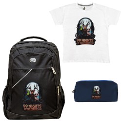 ΠΑΙΔΙΚΟ ΣΧΟΛΙΚΟ ΣΕΤ ΤΣΑΝΤΑ-ΚΑΣΕΤΙΝΑ + ΔΩΡΟ T-SHIRT 99 NIGHTS