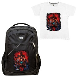 ΠΑΙΔΙΚΗ ΣΧΟΛΙΚΗ ΤΣΑΝΤΑ STRANGER THINGS + ΔΩΡΟ T-SHIRT