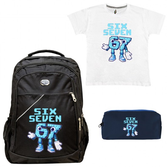 ΠΑΙΔΙΚΟ ΣΧΟΛΙΚΟ ΣΕΤ ΤΣΑΝΤΑ-ΚΑΣΕΤΙΝΑ + ΔΩΡΟ T-SHIRT SIX SEVEN ΠΑΙΔΙΚΟ ΣΧΟΛΙΚΟ ΣΕΤ ΤΣΑΝΤΑ-ΚΑΣΕΤΙΝΑ + ΔΩΡΟ T-SHIRT SIX SEVEN