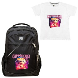 ΠΑΙΔΙΚΗ ΣΧΟΛΙΚΗ ΤΣΑΝΤΑ CAPPUCCINA + ΔΩΡΟ T-SHIRT