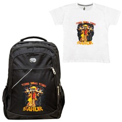 ΠΑΙΔΙΚΗ ΣΧΟΛΙΚΗ ΤΣΑΝΤΑ SAHUR + ΔΩΡΟ T-SHIRT
