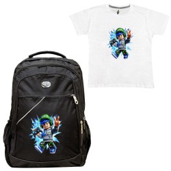 ΠΑΙΔΙΚΗ ΣΧΟΛΙΚΗ ΤΣΑΝΤΑ ROBLOX + ΔΩΡΟ T-SHIRT