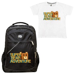 ΠΑΙΔΙΚΗ ΣΧΟΛΙΚΗ ΤΣΑΝΤΑ SUPER BEAR ADVENTURE + ΔΩΡΟ T-SHIRT