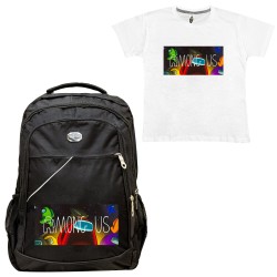 ΠΑΙΔΙΚΗ ΣΧΟΛΙΚΗ ΤΣΑΝΤΑ AMONG US + ΔΩΡΟ T-SHIRT ΠΑΙΔΙΚΗ ΣΧΟΛΙΚΗ ΤΣΑΝΤΑ AMONG US + ΔΩΡΟ T-SHIRT