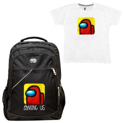 ΠΑΙΔΙΚΗ ΣΧΟΛΙΚΗ ΤΣΑΝΤΑ AMONG US + ΔΩΡΟ T-SHIRT ΠΑΙΔΙΚΗ ΣΧΟΛΙΚΗ ΤΣΑΝΤΑ AMONG US + ΔΩΡΟ T-SHIRT