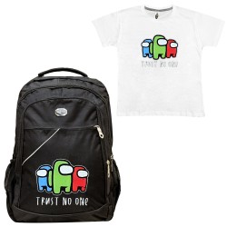 ΠΑΙΔΙΚΗ ΣΧΟΛΙΚΗ ΤΣΑΝΤΑ AMONG US + ΔΩΡΟ T-SHIRT ΠΑΙΔΙΚΗ ΣΧΟΛΙΚΗ ΤΣΑΝΤΑ AMONG US + ΔΩΡΟ T-SHIRT
