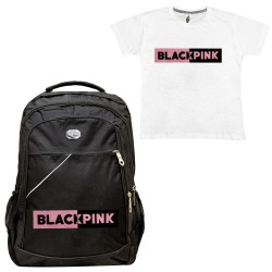 ΠΑΙΔΙΚΗ ΣΧΟΛΙΚΗ ΤΣΑΝΤΑ BLACK PINK + ΔΩΡΟ T-SHIRT ΠΑΙΔΙΚΗ ΣΧΟΛΙΚΗ ΤΣΑΝΤΑ BLACK PINK + ΔΩΡΟ T-SHIRT