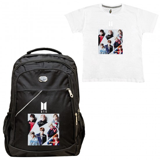 ΠΑΙΔΙΚΗ ΣΧΟΛΙΚΗ ΤΣΑΝΤΑ BTS + ΔΩΡΟ T-SHIRT ΠΑΙΔΙΚΗ ΣΧΟΛΙΚΗ ΤΣΑΝΤΑ BTS + ΔΩΡΟ T-SHIRT