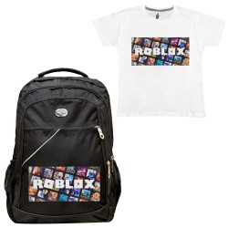 ΠΑΙΔΙΚΗ ΣΧΟΛΙΚΗ ΤΣΑΝΤΑ ROBLOX + ΔΩΡΟ T-SHIRT ΠΑΙΔΙΚΗ ΣΧΟΛΙΚΗ ΤΣΑΝΤΑ ROBLOX + ΔΩΡΟ T-SHIRT