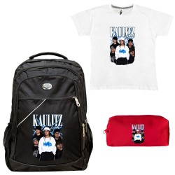 ΠΑΙΔΙΚΟ ΣΧΟΛΙΚΟ ΣΕΤ ΤΣΑΝΤΑ-ΚΑΣΕΤΙΝΑ + ΔΩΡΟ T-SHIRT KAULITZ