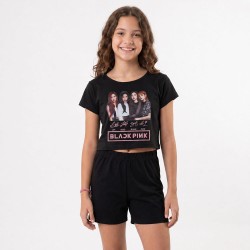 ΣΕΤ ΚΟΝΤΟΜΑΝΙΚΟ ΜΠΛΟΥΖΑΚΙ ΜΕ ΒΕΡΜΟΥΔΑΚΙ BLACK PINK ΣΕΤ ΚΟΝΤΟΜΑΝΙΚΟ ΜΠΛΟΥΖΑΚΙ ΜΕ ΒΕΡΜΟΥΔΑΚΙ BLACK PINK