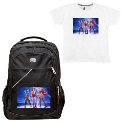 ΠΑΙΔΙΚΗ ΣΧΟΛΙΚΗ ΤΣΑΝΤΑ HUNTRIX KPOP + ΔΩΡΟ T-SHIRT