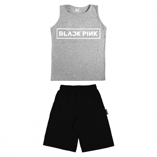 ΠΑΙΔΙΚΟ ΣΕΤ ΑΜΑΝΙΚΟ ΜΕ ΒΕΡΜΟΥΔΑ BLACK PINK ΠΑΙΔΙΚΟ ΣΕΤ ΑΜΑΝΙΚΟ ΜΕ ΒΕΡΜΟΥΔΑ BLACK PINK