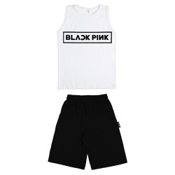 ΠΑΙΔΙΚΟ ΣΕΤ ΑΜΑΝΙΚΟ ΜΕ ΒΕΡΜΟΥΔΑ BLACK PINK ΠΑΙΔΙΚΟ ΣΕΤ ΑΜΑΝΙΚΟ ΜΕ ΒΕΡΜΟΥΔΑ BLACK PINK