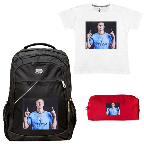 ΠΑΙΔΙΚΟ ΣΧΟΛΙΚΟ ΣΕΤ ΤΣΑΝΤΑ-ΚΑΣΕΤΙΝΑ + ΔΩΡΟ T-SHIRT PLAYER