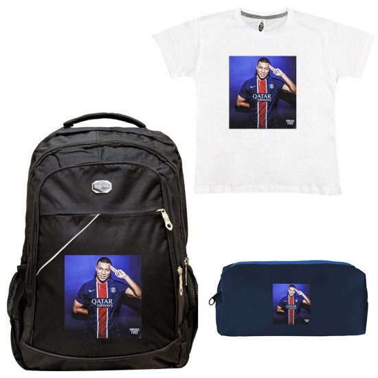 ΠΑΙΔΙΚΟ ΣΧΟΛΙΚΟ ΣΕΤ ΤΣΑΝΤΑ-ΚΑΣΕΤΙΝΑ + ΔΩΡΟ T-SHIRT PLAYER