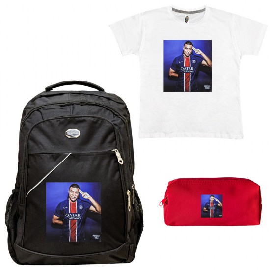 ΠΑΙΔΙΚΟ ΣΧΟΛΙΚΟ ΣΕΤ ΤΣΑΝΤΑ-ΚΑΣΕΤΙΝΑ + ΔΩΡΟ T-SHIRT PLAYER